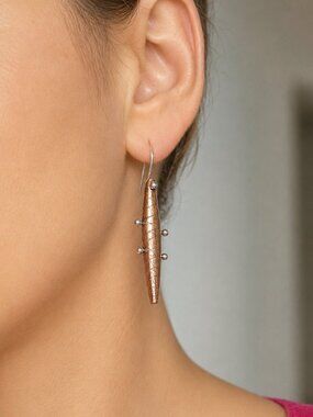 Lorrie Mason Copper Sterling Artisan Earrings
